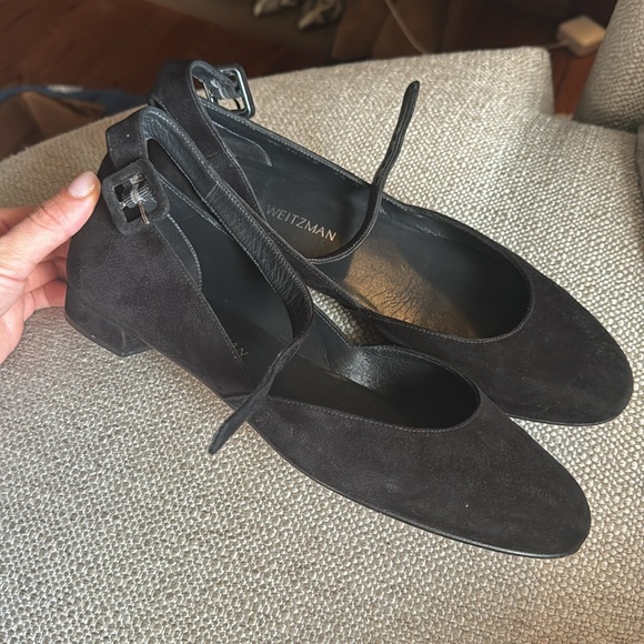 Stuart Weitzman black suede flats size us 9,5 - Picture 4 of 4